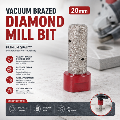 Vacuum Brazed Diamond Mill Bit