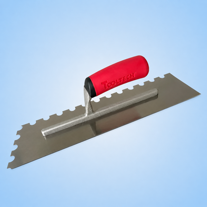 Notch Trowel U 16"x4" (Red Handle)