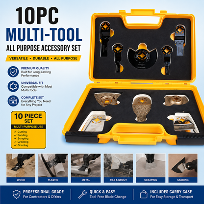 10PC Multi-Tool All Purpose Accessory Set