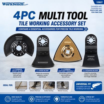 4PC Multi Tool Tile Working Accessory Set