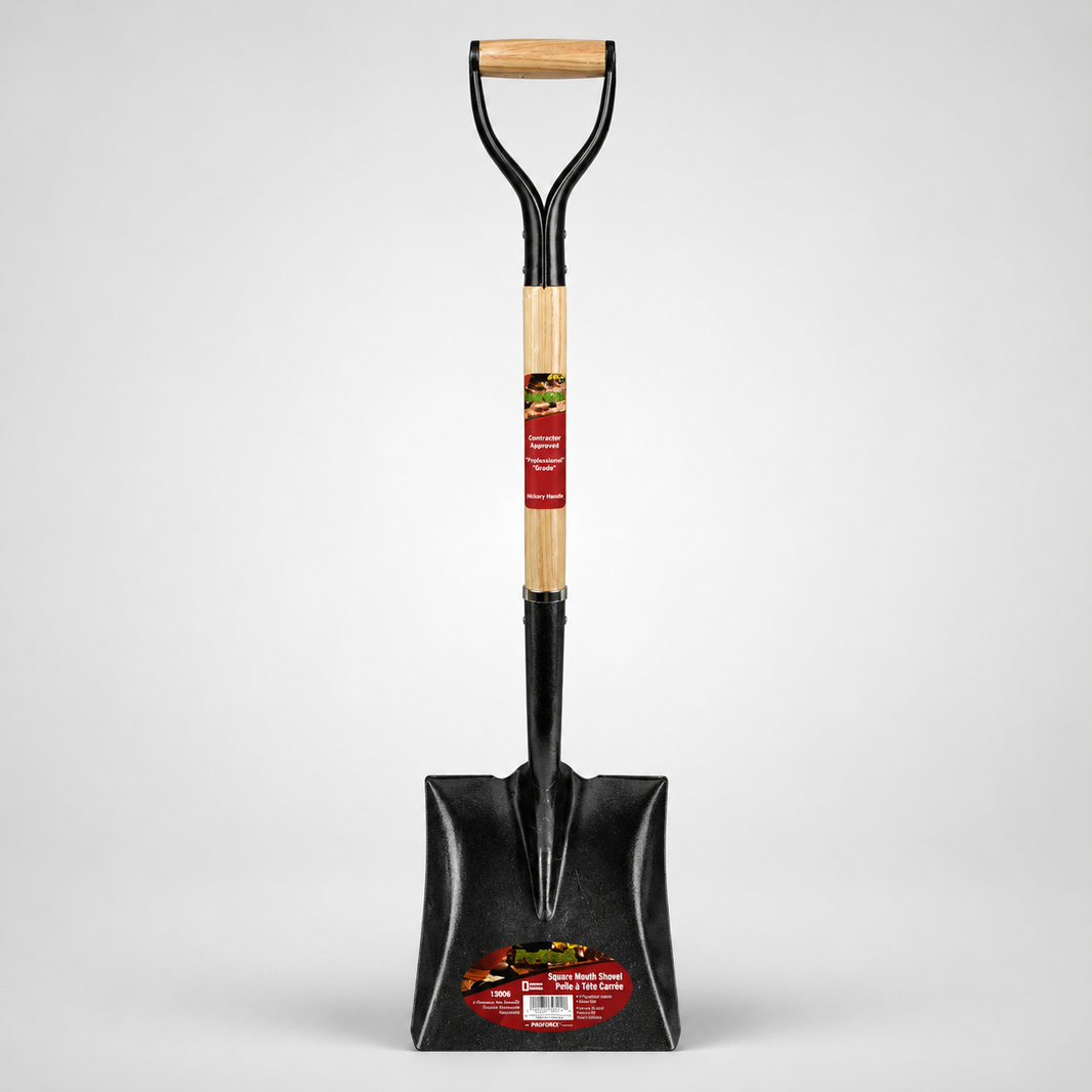 Shovel Square Mouth 38in x 9-1/3in Blade Wood D-Handle