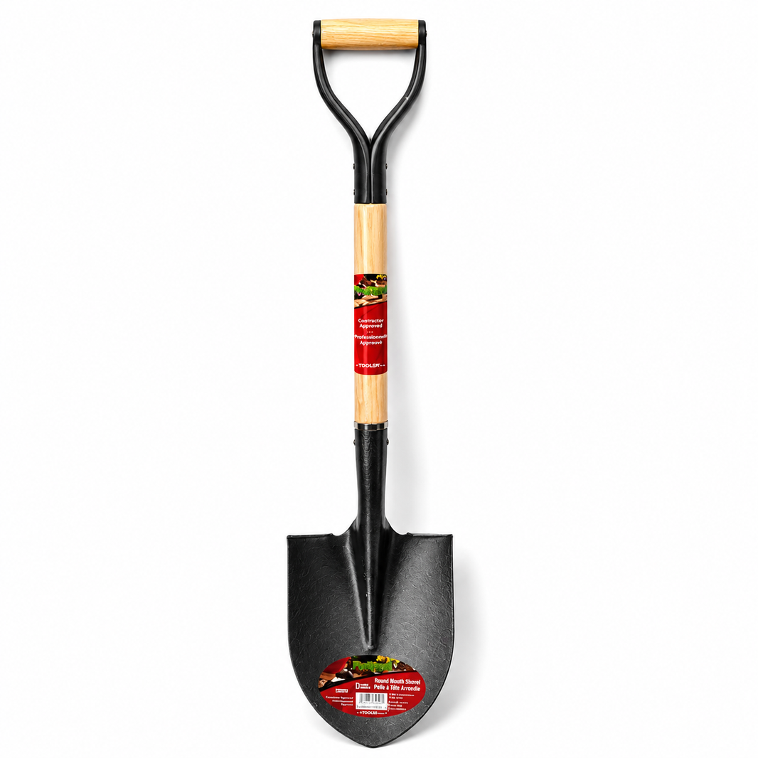 Shovel Round Point 39in x 8-1/2in Blade Wood D-Handle
