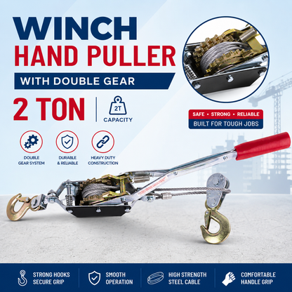 Winch Hand Puller With Double Gear 2 Ton