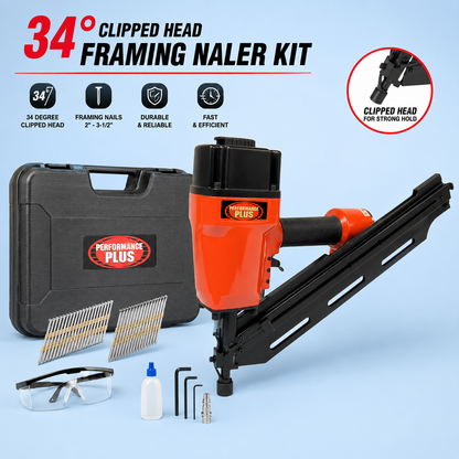 34 DEGREE CLIPPED HEAD FRAMING NAILER KIT