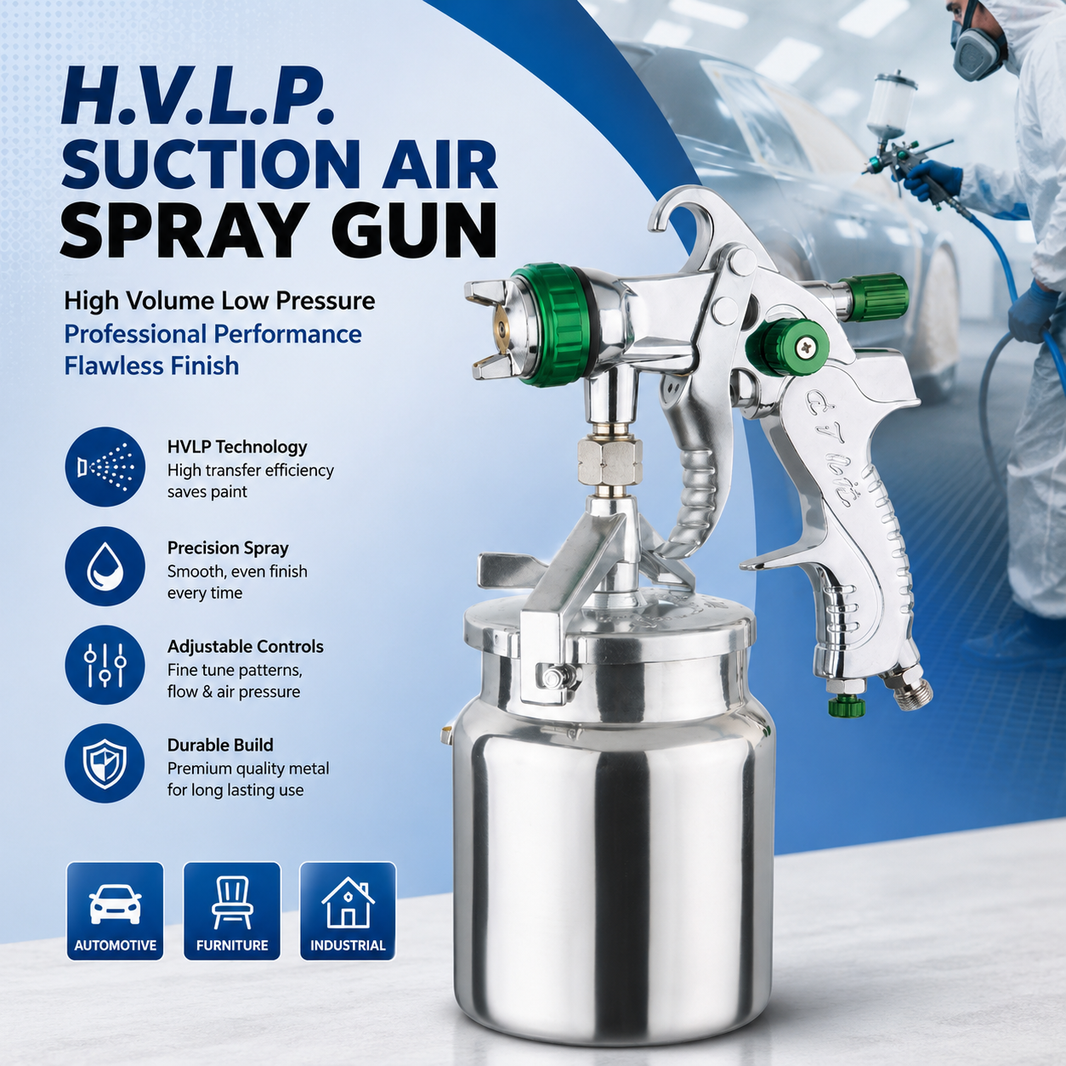 H.V.L.P. SUCTION AIR SPRAY GUN