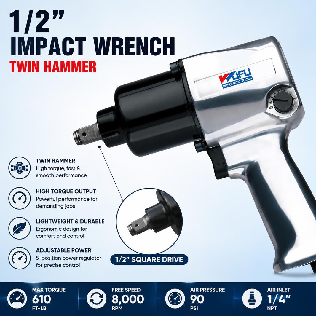 1/2” IMPACT WRENCH TWIN HAMMER