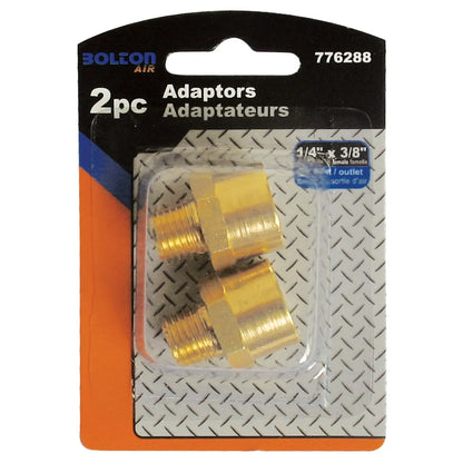 2pc Adaptor 1/4in M x 3/8in F